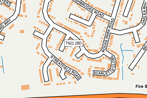 TN22 2BD map - OS OpenMap – Local (Ordnance Survey)