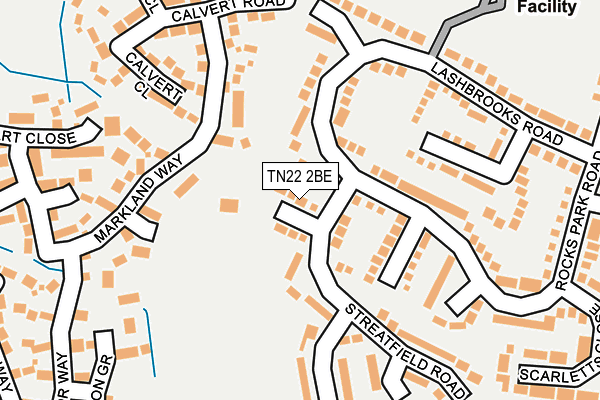 TN22 2BE map - OS OpenMap – Local (Ordnance Survey)
