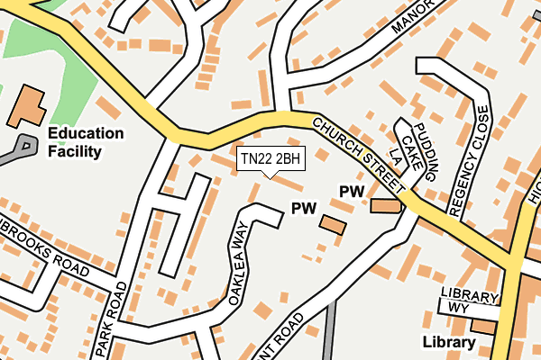 TN22 2BH map - OS OpenMap – Local (Ordnance Survey)