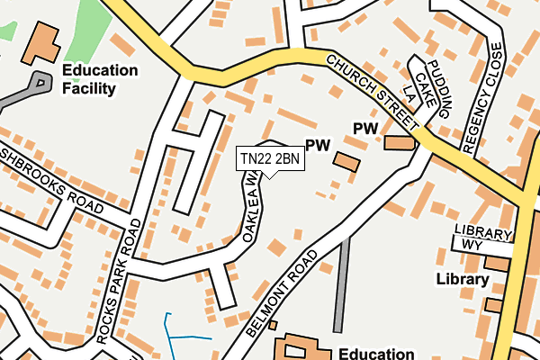 TN22 2BN map - OS OpenMap – Local (Ordnance Survey)