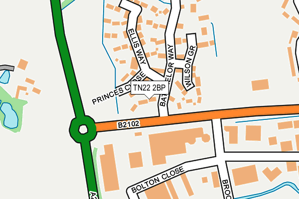 TN22 2BP map - OS OpenMap – Local (Ordnance Survey)
