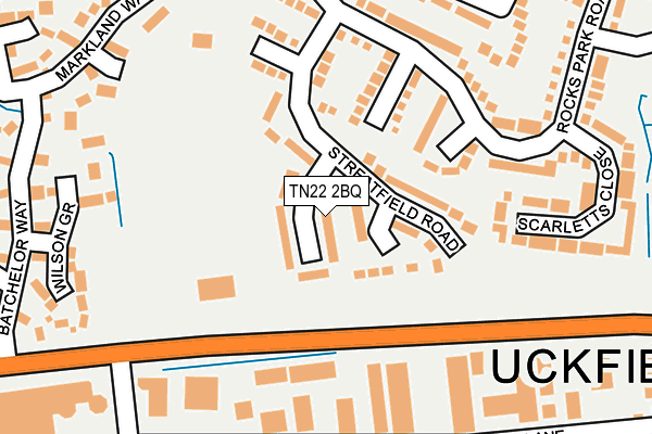 TN22 2BQ map - OS OpenMap – Local (Ordnance Survey)