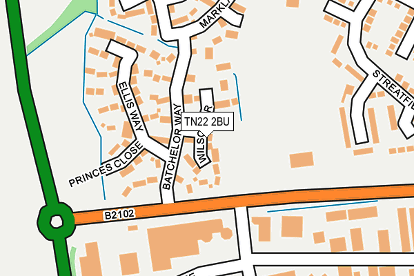 TN22 2BU map - OS OpenMap – Local (Ordnance Survey)