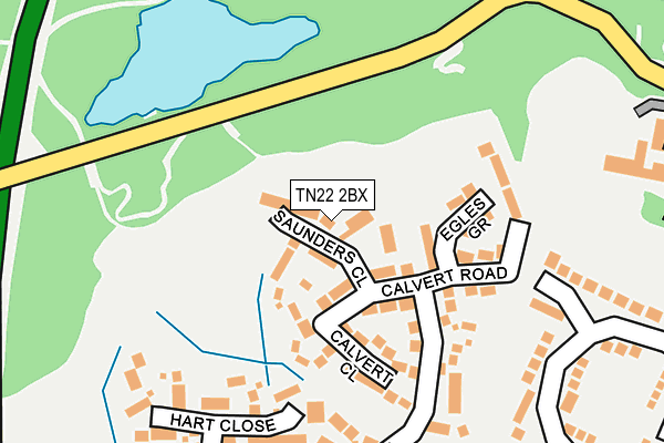 TN22 2BX map - OS OpenMap – Local (Ordnance Survey)
