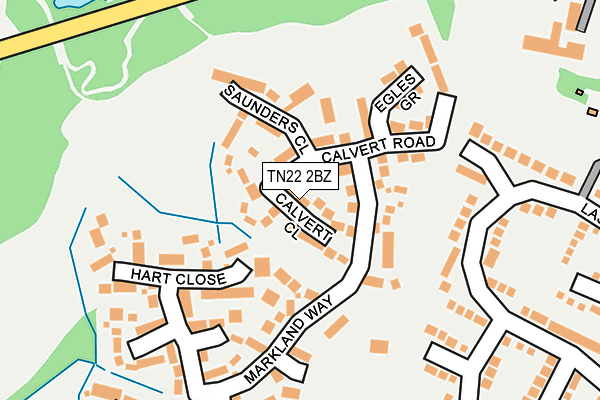 TN22 2BZ map - OS OpenMap – Local (Ordnance Survey)