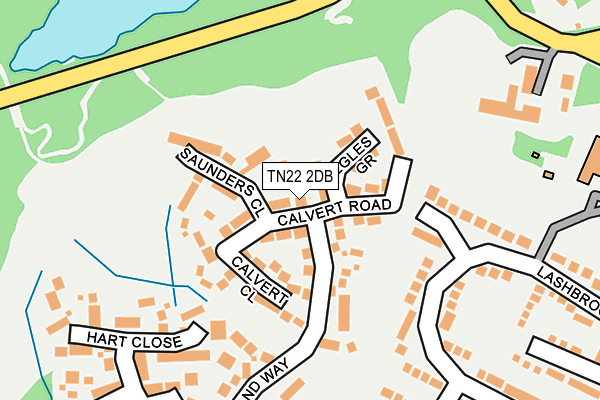 TN22 2DB map - OS OpenMap – Local (Ordnance Survey)