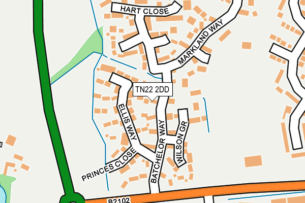 TN22 2DD map - OS OpenMap – Local (Ordnance Survey)