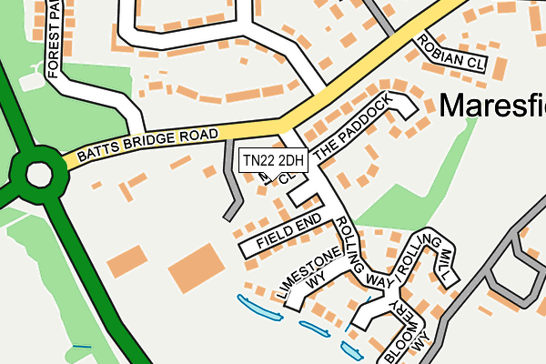 TN22 2DH map - OS OpenMap – Local (Ordnance Survey)