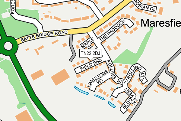 TN22 2DJ map - OS OpenMap – Local (Ordnance Survey)