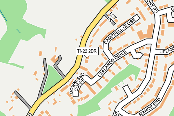 TN22 2DR map - OS OpenMap – Local (Ordnance Survey)