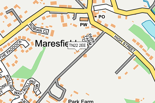 TN22 2EE map - OS OpenMap – Local (Ordnance Survey)