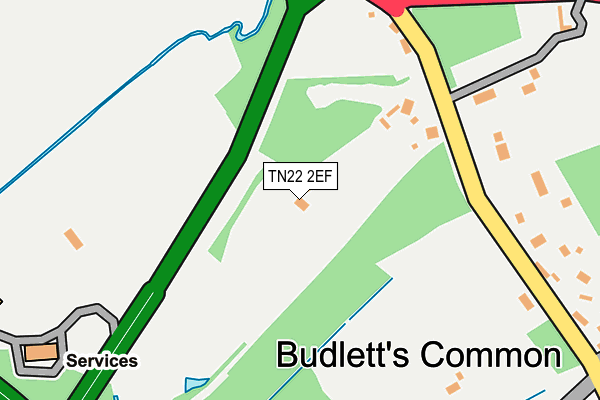 TN22 2EF map - OS OpenMap – Local (Ordnance Survey)