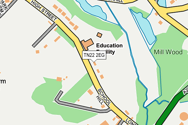 TN22 2EG map - OS OpenMap – Local (Ordnance Survey)