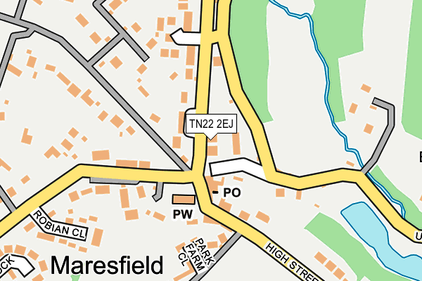 TN22 2EJ map - OS OpenMap – Local (Ordnance Survey)