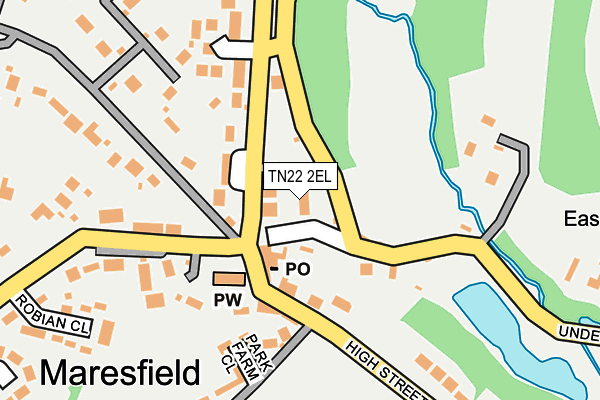 TN22 2EL map - OS OpenMap – Local (Ordnance Survey)