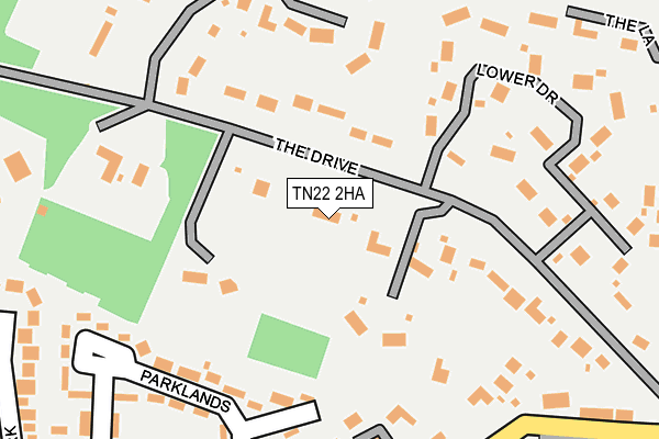 TN22 2HA map - OS OpenMap – Local (Ordnance Survey)