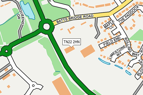 TN22 2HN map - OS OpenMap – Local (Ordnance Survey)