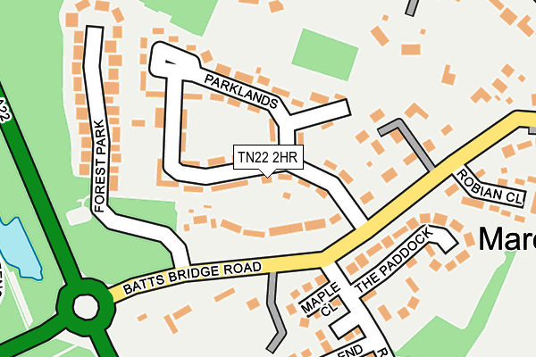 TN22 2HR map - OS OpenMap – Local (Ordnance Survey)