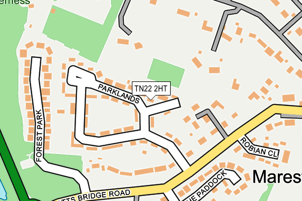 TN22 2HT map - OS OpenMap – Local (Ordnance Survey)