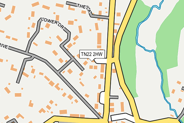 TN22 2HW map - OS OpenMap – Local (Ordnance Survey)