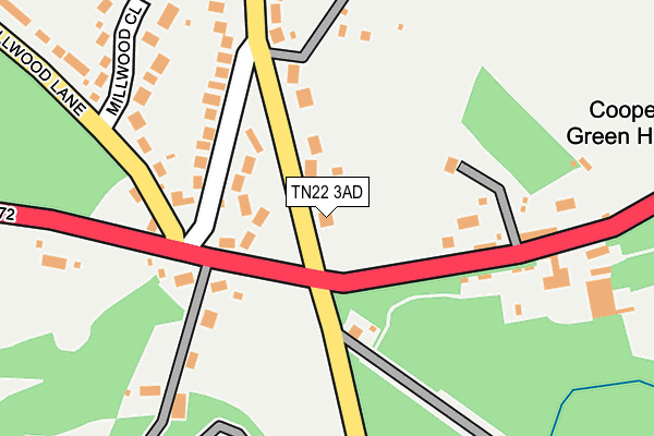 TN22 3AD map - OS OpenMap – Local (Ordnance Survey)