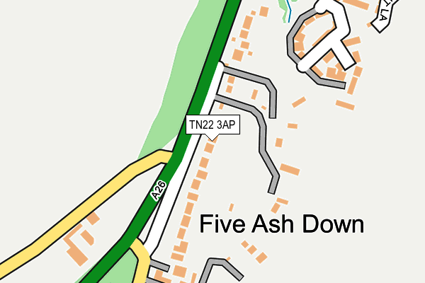 TN22 3AP map - OS OpenMap – Local (Ordnance Survey)