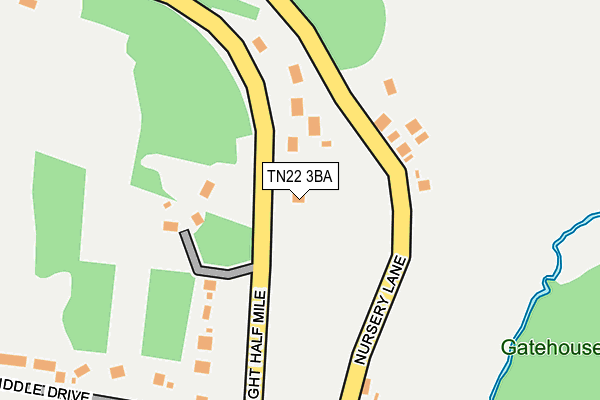 TN22 3BA map - OS OpenMap – Local (Ordnance Survey)