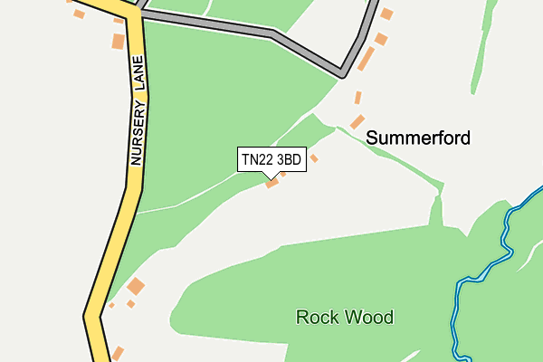 TN22 3BD map - OS OpenMap – Local (Ordnance Survey)