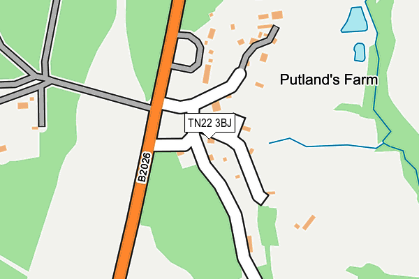TN22 3BJ map - OS OpenMap – Local (Ordnance Survey)
