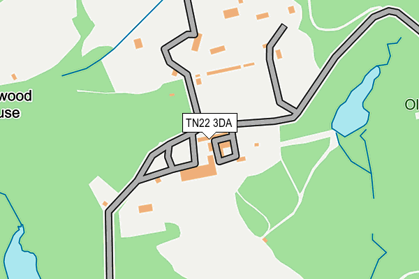 TN22 3DA map - OS OpenMap – Local (Ordnance Survey)