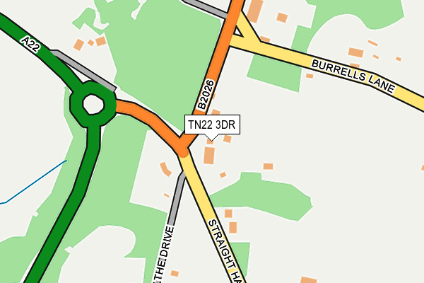 TN22 3DR map - OS OpenMap – Local (Ordnance Survey)