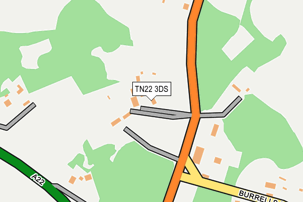 TN22 3DS map - OS OpenMap – Local (Ordnance Survey)