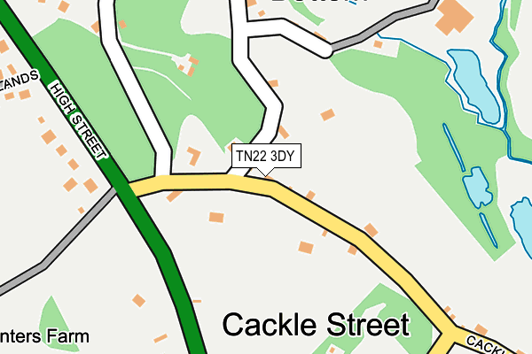 TN22 3DY map - OS OpenMap – Local (Ordnance Survey)