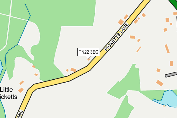 TN22 3EG map - OS OpenMap – Local (Ordnance Survey)