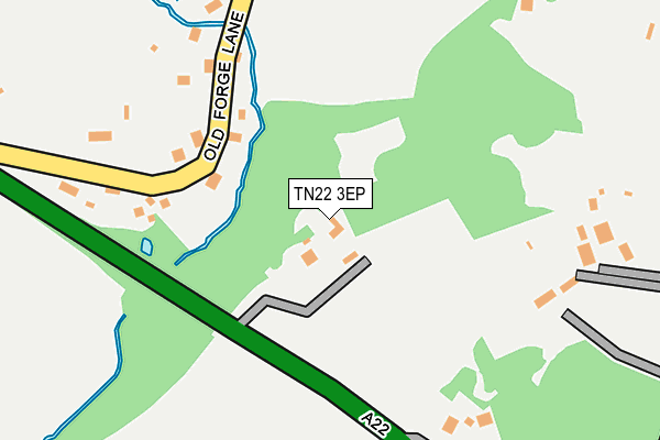 TN22 3EP map - OS OpenMap – Local (Ordnance Survey)