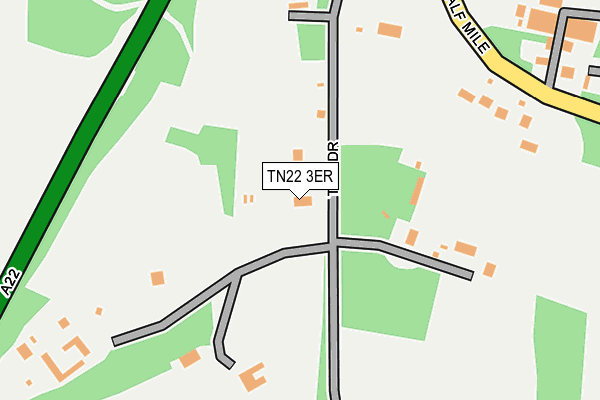 TN22 3ER map - OS OpenMap – Local (Ordnance Survey)