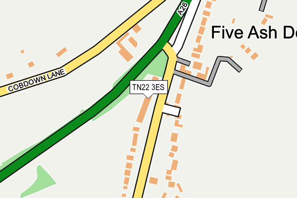 TN22 3ES map - OS OpenMap – Local (Ordnance Survey)