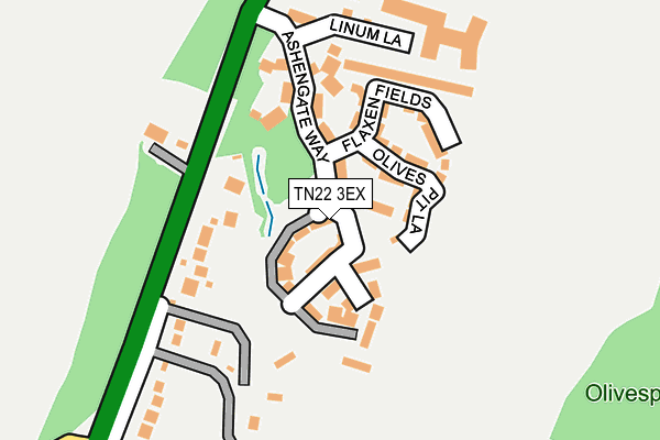 TN22 3EX map - OS OpenMap – Local (Ordnance Survey)