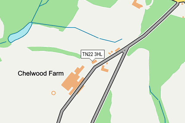 TN22 3HL map - OS OpenMap – Local (Ordnance Survey)