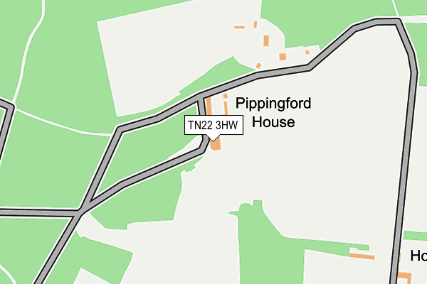 TN22 3HW map - OS OpenMap – Local (Ordnance Survey)