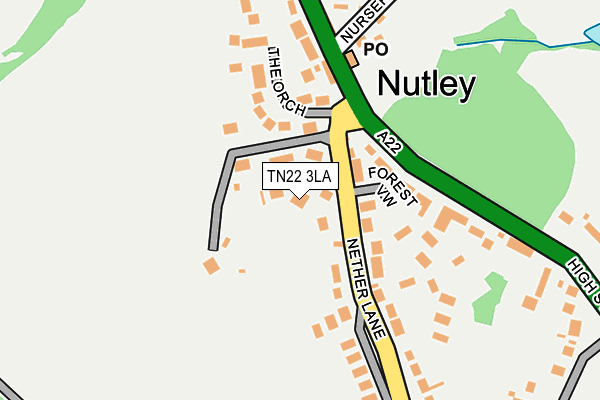 TN22 3LA map - OS OpenMap – Local (Ordnance Survey)