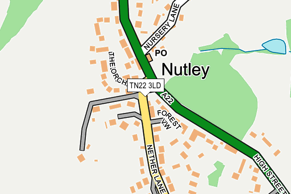 TN22 3LD map - OS OpenMap – Local (Ordnance Survey)