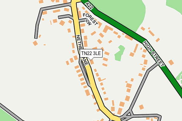 TN22 3LE map - OS OpenMap – Local (Ordnance Survey)