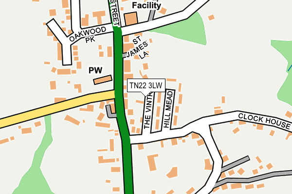 TN22 3LW map - OS OpenMap – Local (Ordnance Survey)