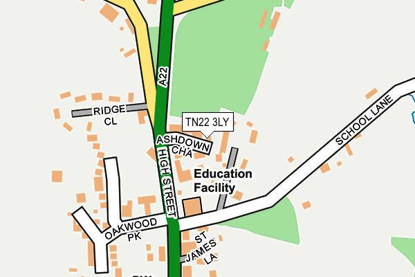 TN22 3LY map - OS OpenMap – Local (Ordnance Survey)