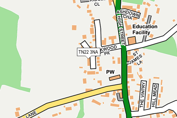 TN22 3NA map - OS OpenMap – Local (Ordnance Survey)
