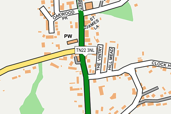 TN22 3NL map - OS OpenMap – Local (Ordnance Survey)