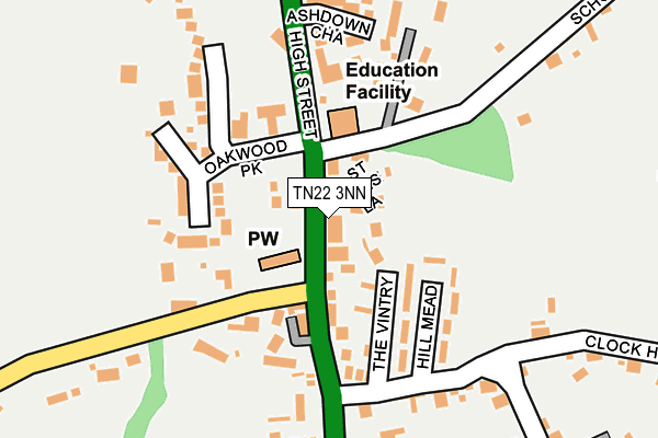 TN22 3NN map - OS OpenMap – Local (Ordnance Survey)