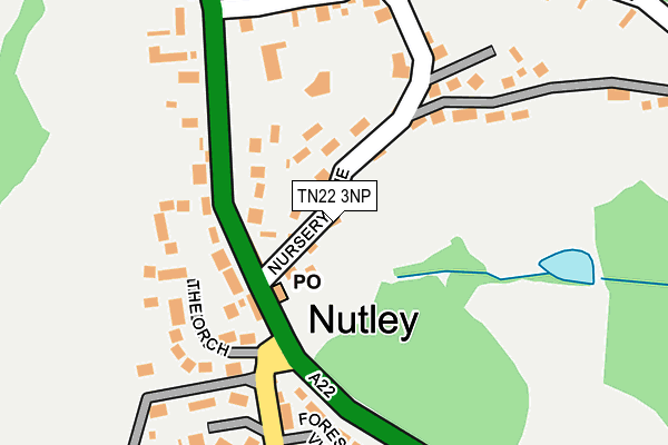 TN22 3NP map - OS OpenMap – Local (Ordnance Survey)