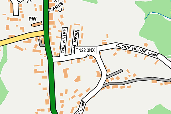TN22 3NX map - OS OpenMap – Local (Ordnance Survey)